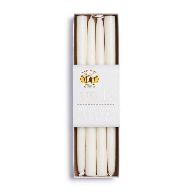 Mole Hollow Candles Dripless 12" Taper Candles, 2 Pairs