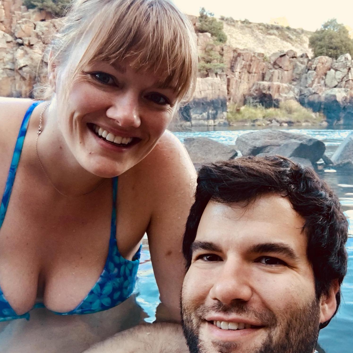 Hiked to a natural hot spring in Colorado on our way from Los Angeles to Iowa!