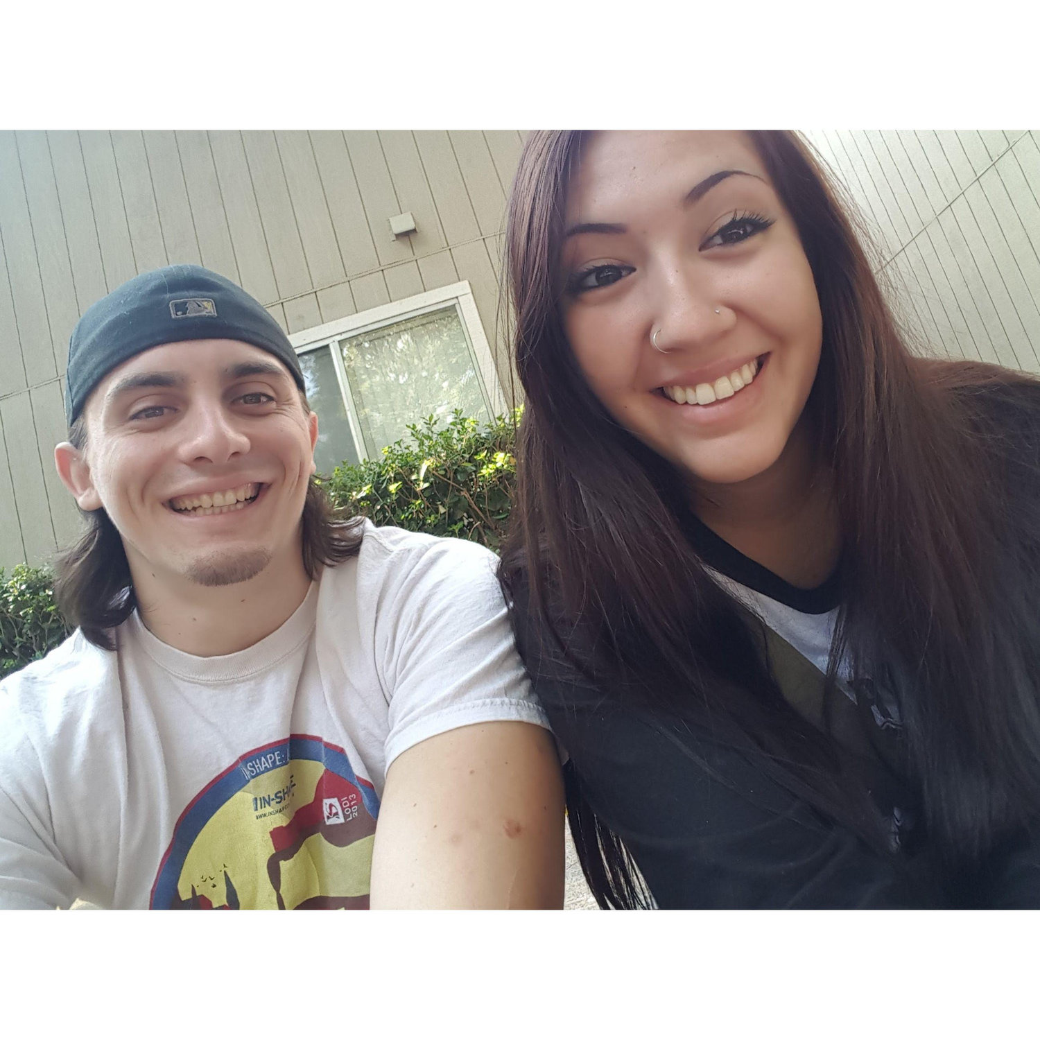 Sittin' on the steps to our first apartment. Justin moved in soon and the shenanigans were never ending! The good old days <3