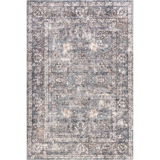 Nuloom Tahlea Medallion Pet Friendly Machine Washable Area Rug, 5' x 8', Brown