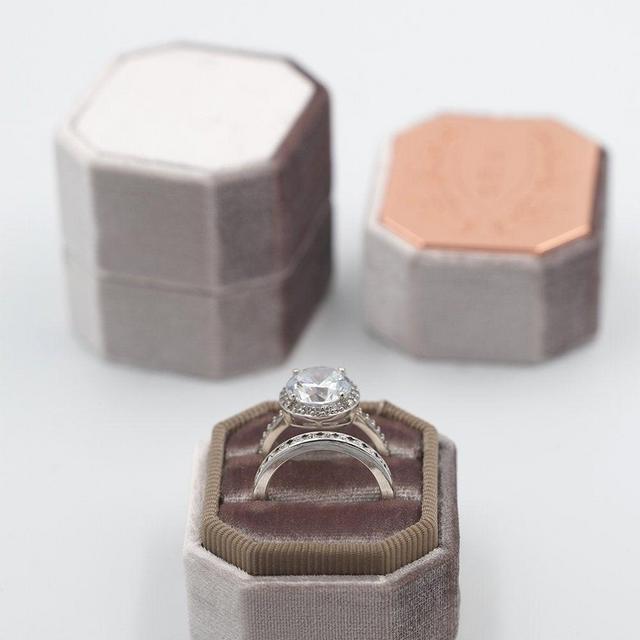 The Mrs. Box - Bevel Double Personalized Ring Box