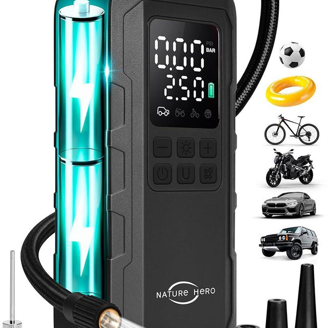 Tire Inflator Portable Air Compressor - 150PSI Air Compressor Portable Tire Inflator for Car Tire Air Pump Portable Air Compressor for Car Tires