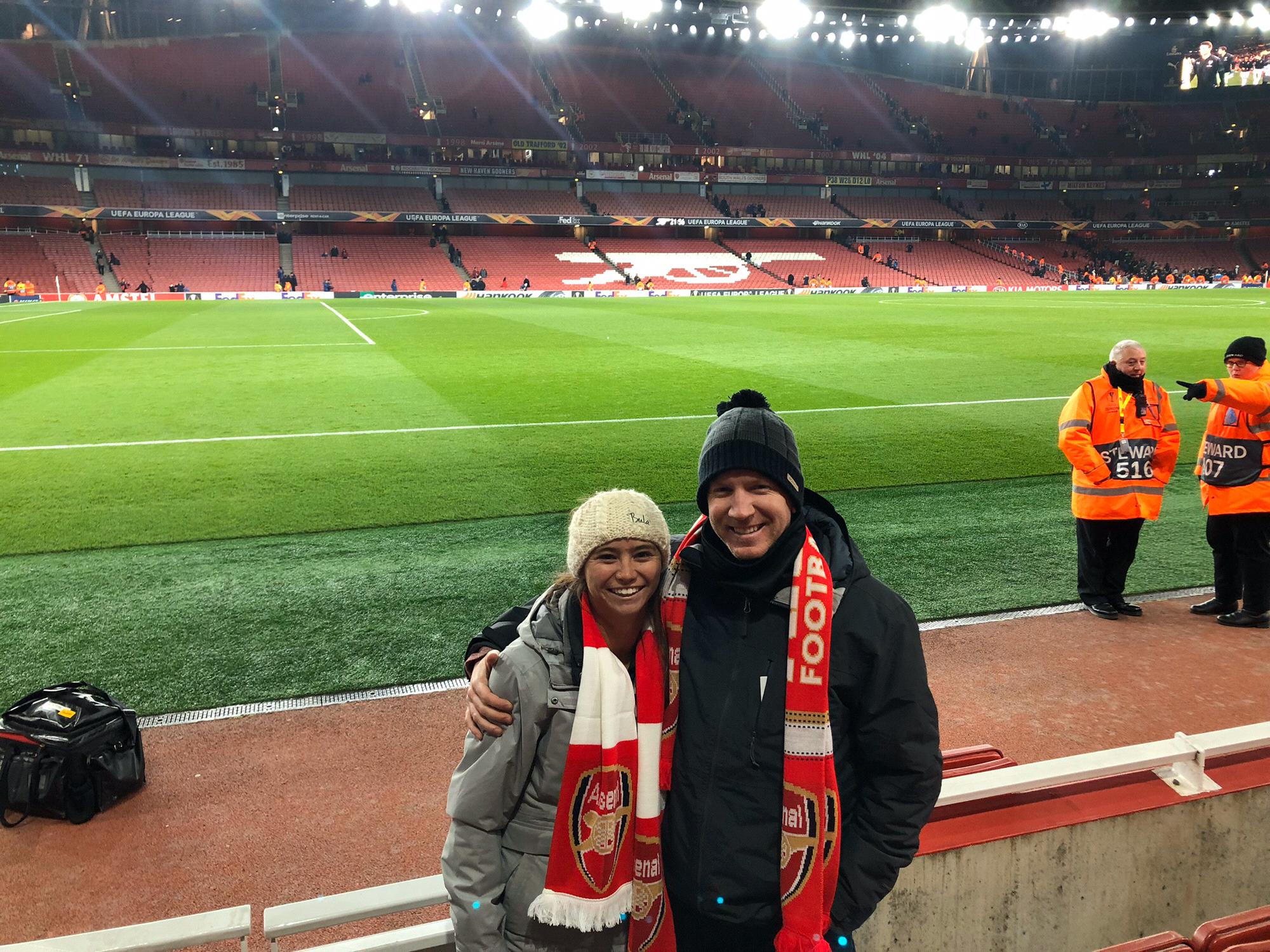 Arsenal game for Scott’s 30th birthday, London, December 2018