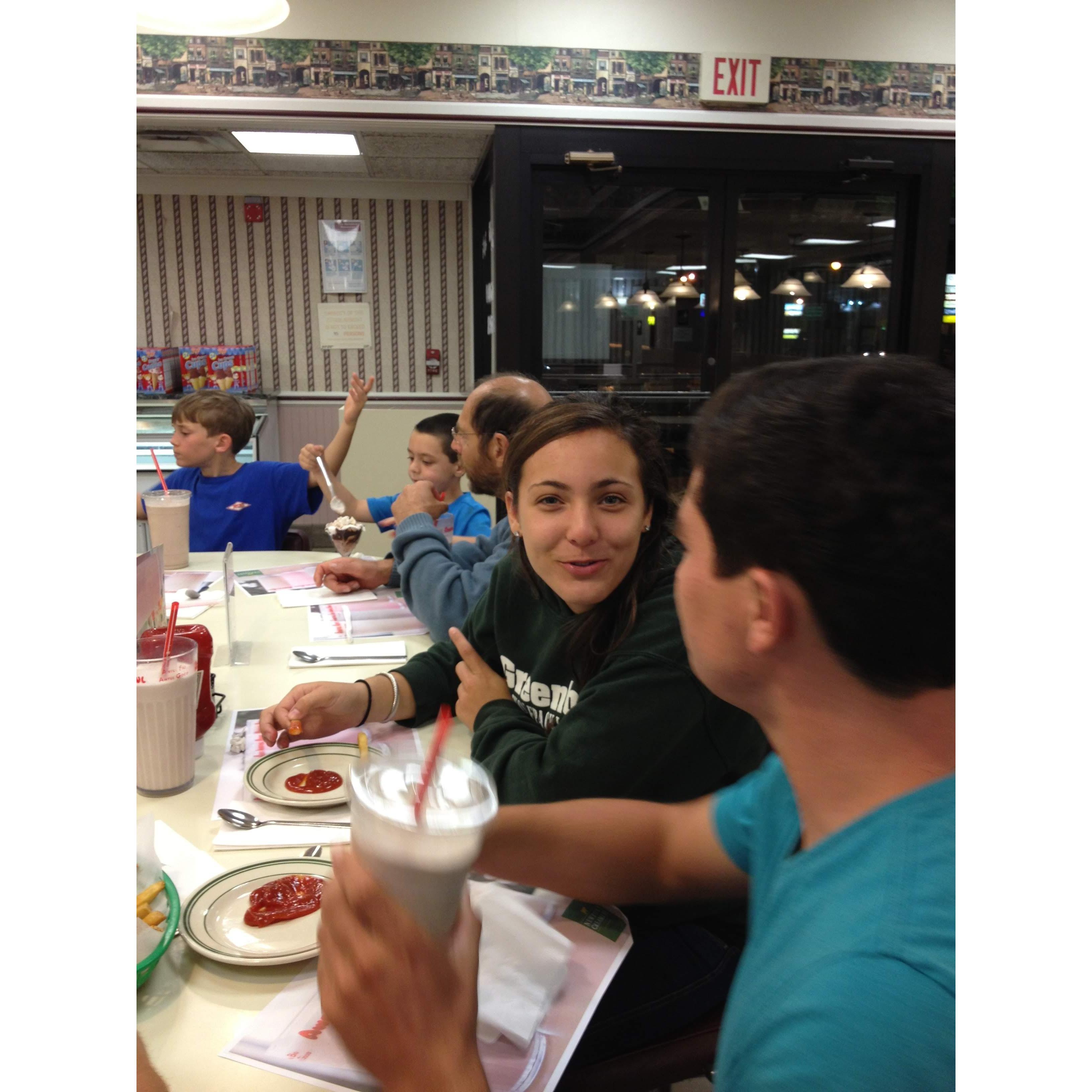 Jacqui's first Rhode Island Awful Awful (look at baby Calvin in the background!)
