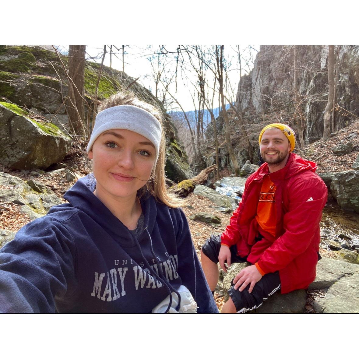 We've always loved going for hikes and being outside together!