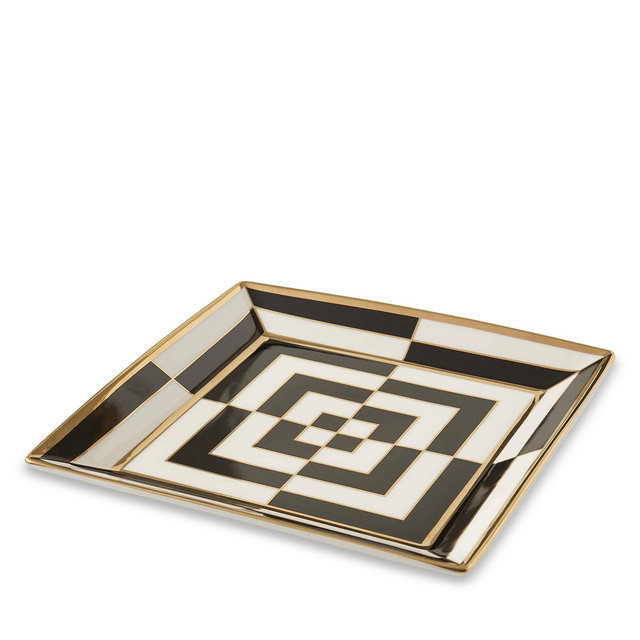 Jonathan Adler Op Art Square Serving Tray