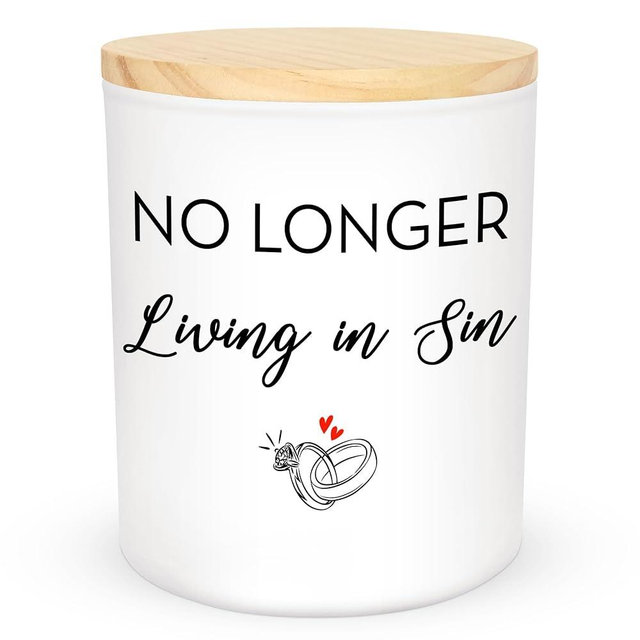 Valentines Day Gifts for Couples - Long Lasting Vanilla Lavender Candle 10 oz - Funny Engagement Wedding Gifts for Newly Engaged Couples, Bridal Gift for Women, Bridal Shower Gift Ideas