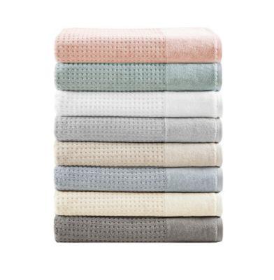 Madison Park 6-Piece Waffle Cotton Bath Towel Set in Grey
