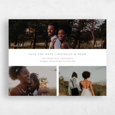 Black Wedding Save the Date - Brantley Photo