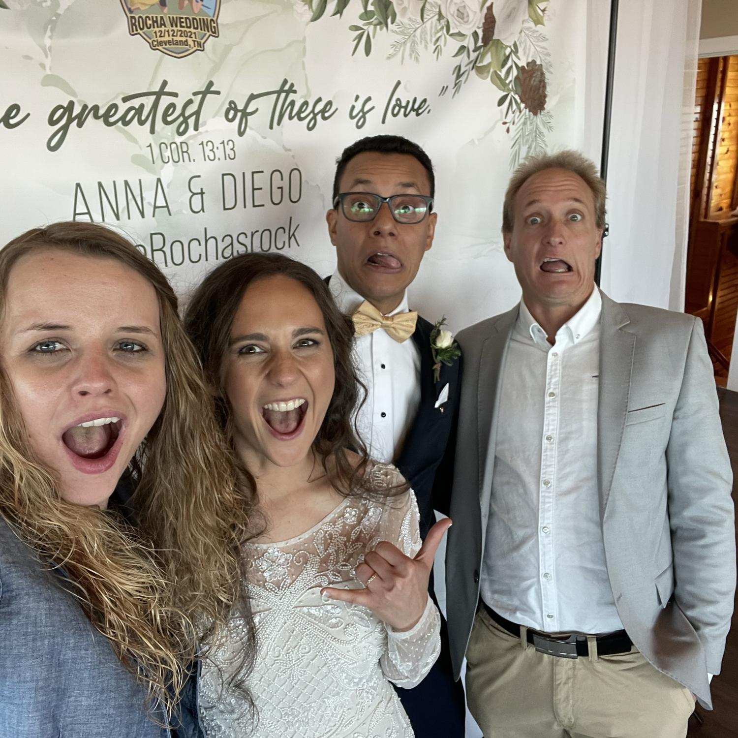 Only a month into our relationship we attended our first wedding together.