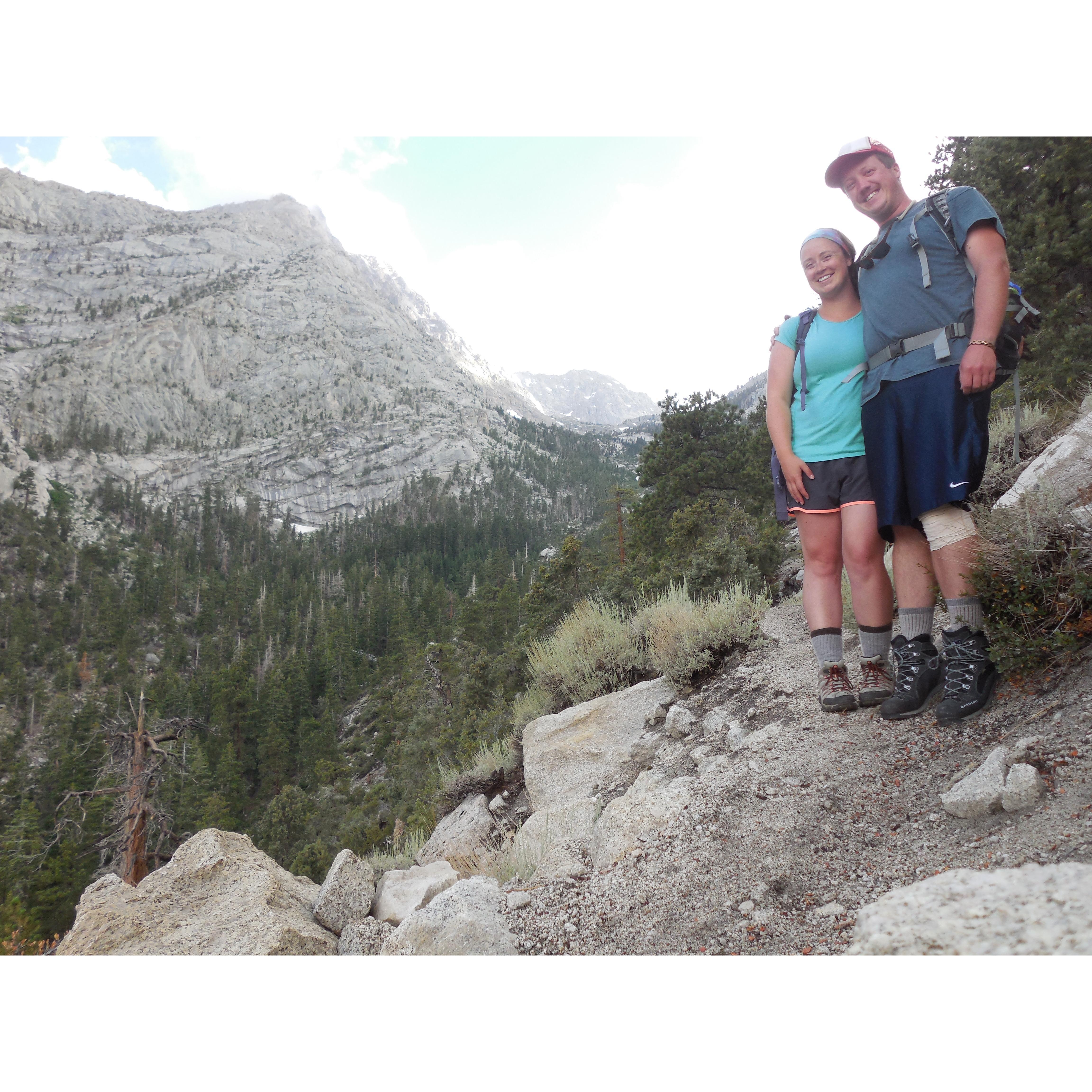 Right after saying "I do" on a hike at in the Sierra Nevadas