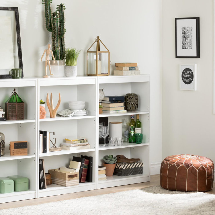 South Shore Furniture, Axess 3-Shelf Bookcase | Zola