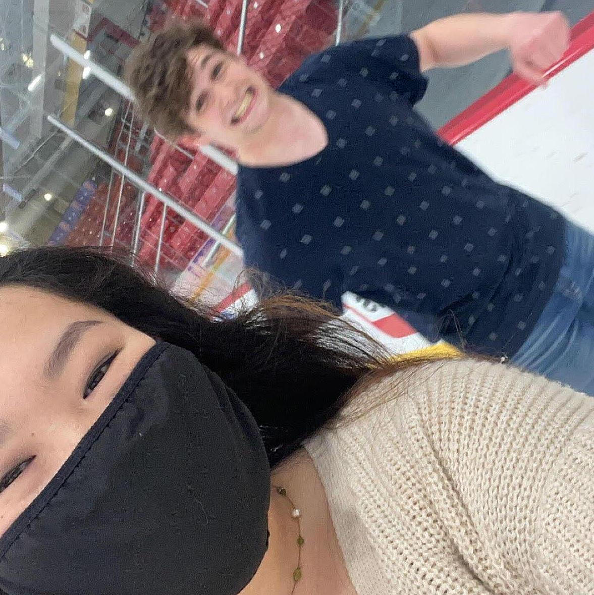 The first time we went ice skating together (lol Kyler looks like a pro)
