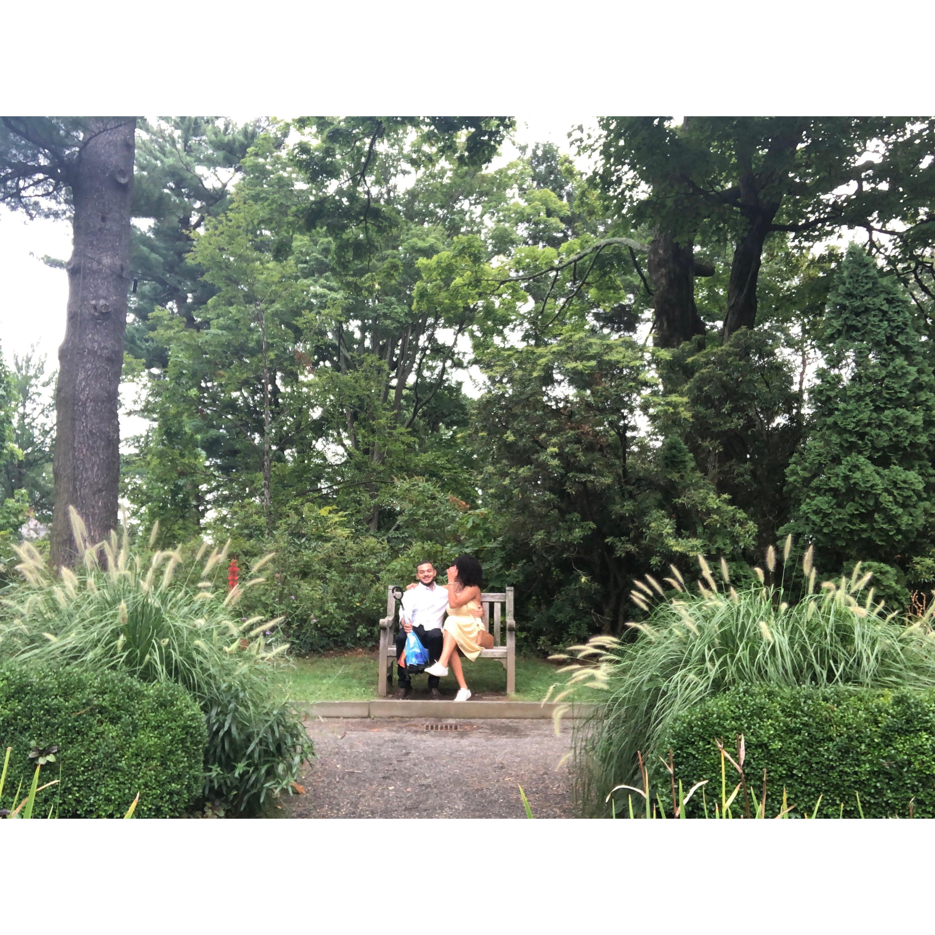 At the empty garden, Nardine got a little suspicious and even said "Andrew, you know I kind've thought you were gonna..." and then quickly changed subjects.