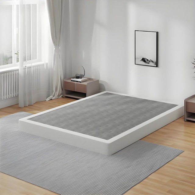 Snaye King Size Box Spring Bed Base 5 Inch, 3000lbs Heavy Duty Box Spring King Metal Mattress Foundation, Tool-Free Easy Assembly, Noise Free