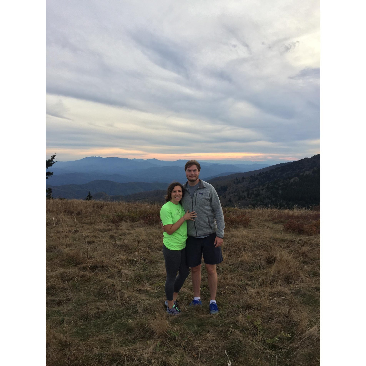 Right before "I love you!" "I love you too!" at Roan Mountain.