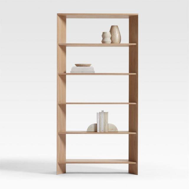 Terrazza Natural Oak 5-Shelf Storage Bookshelf