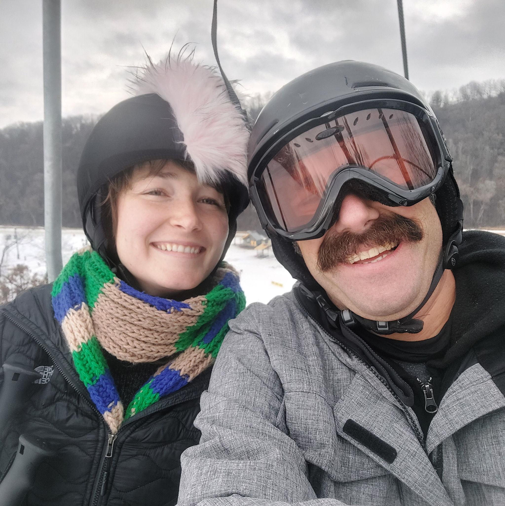Our first trip to MN and first time on a ski hill together.