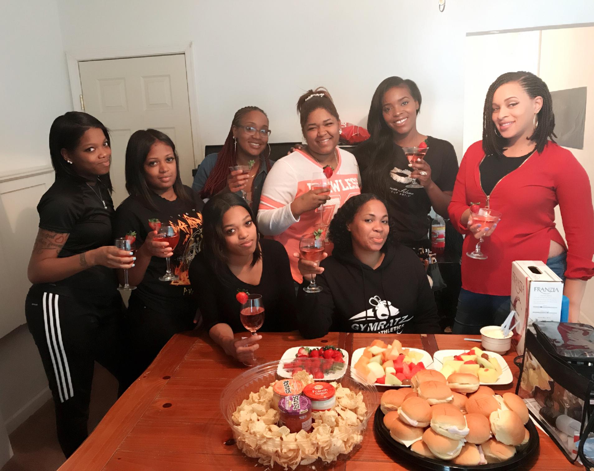 Bride, bridesmaids, maid of honor, makeup artist!