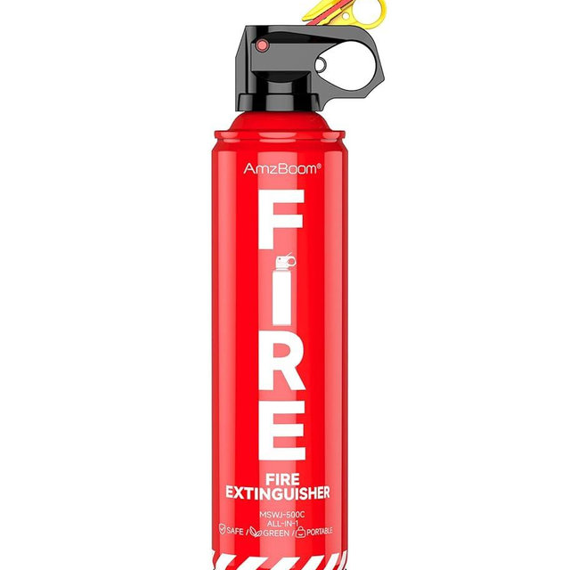 Fire Extinguisher for Home 1Pack, Kitchen, Car, and Grill,Compact Water-Based A, B, C, K Extinguisher with 6-Year Warranty and Easy Storage.