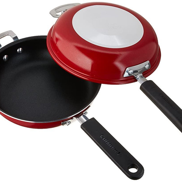 Cuisinart Frittata Non-Stick Sauce Pan, 10-Inch, Red