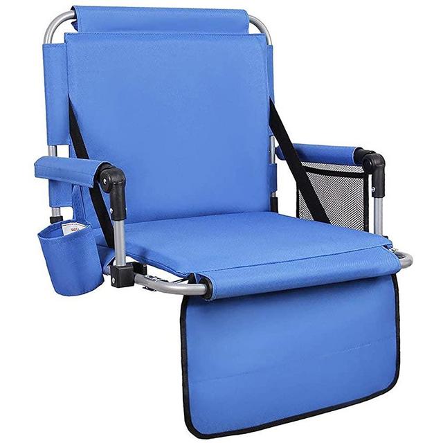 ALPHA CAMP Stadium Seat Padded Chair for Bleachers with Back& Arm Rest