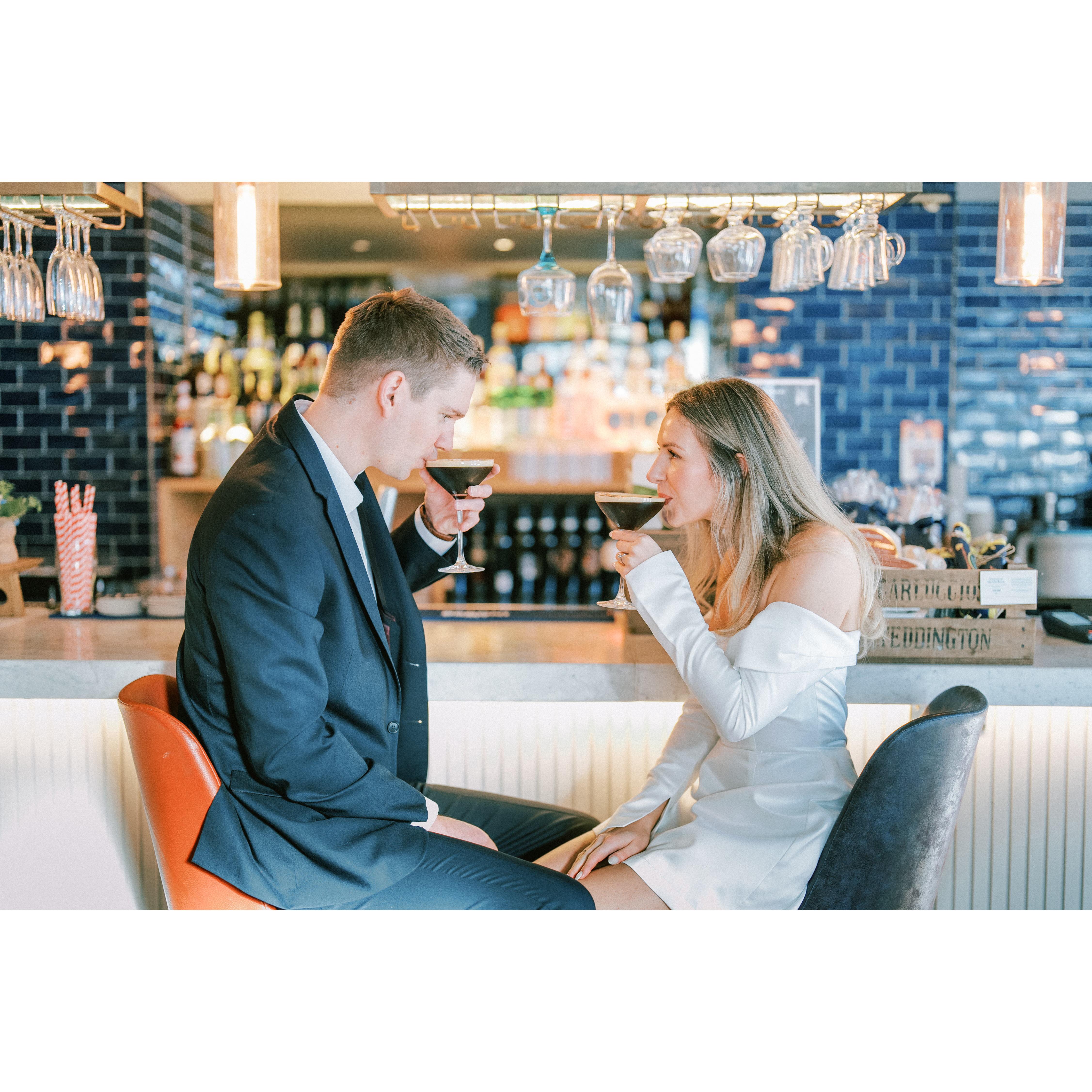 We recently visited the restaurant where we had our first date - great espresso martinis!