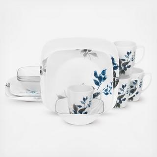Corelle Kyoto Leaves 16-Piece Dinnerware Set, Service for 4