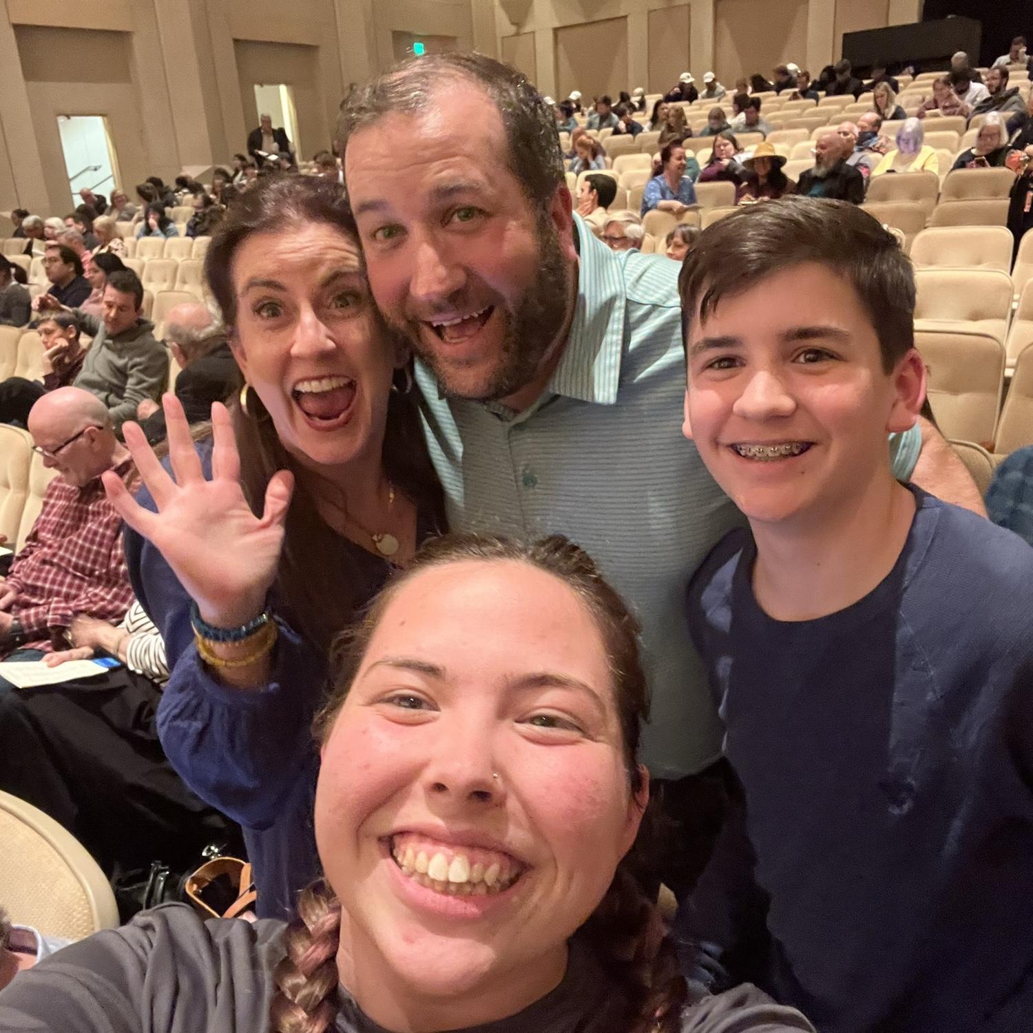 Before they started dating, Arianna found Blake’s family at a concert and thought this selfie would embarrass him (it did)!