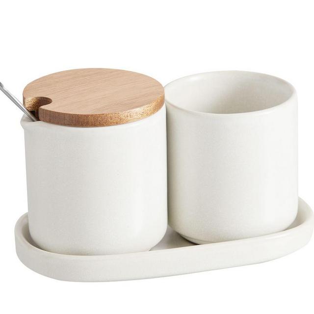 Mason Stoneware Cream & Sugar Set - Ivory