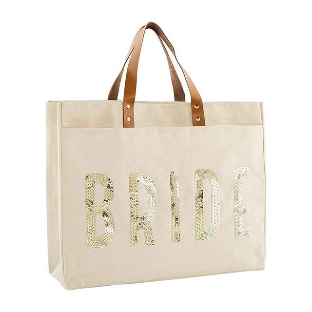 Mud Pie Sequin Bride Tote Bag