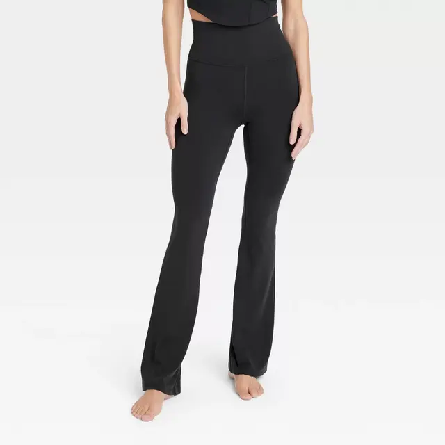 Women's Everyday Soft Ultra High-Rise Flare Leggings - All In Motion™ Black L