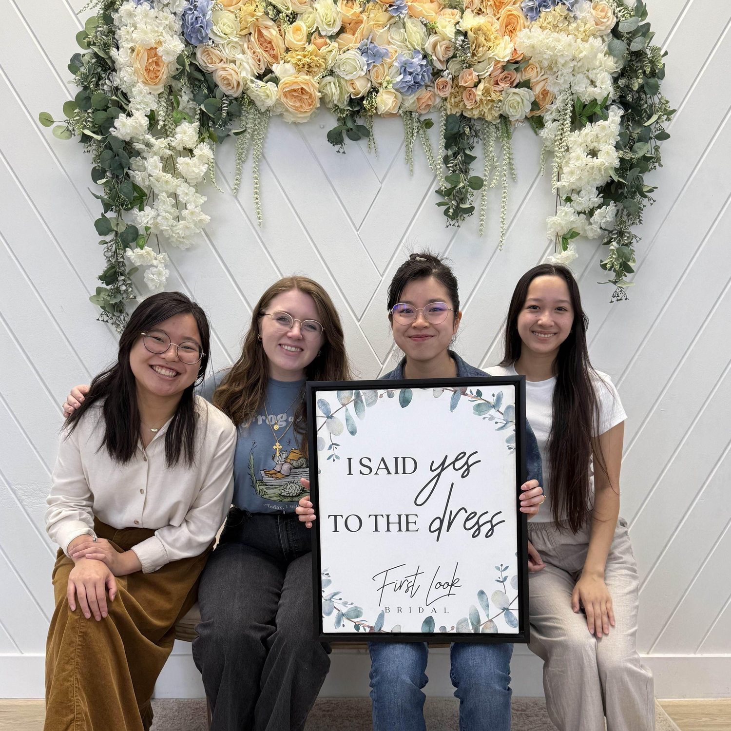 My bridal party Marissa, Piper, and Anna