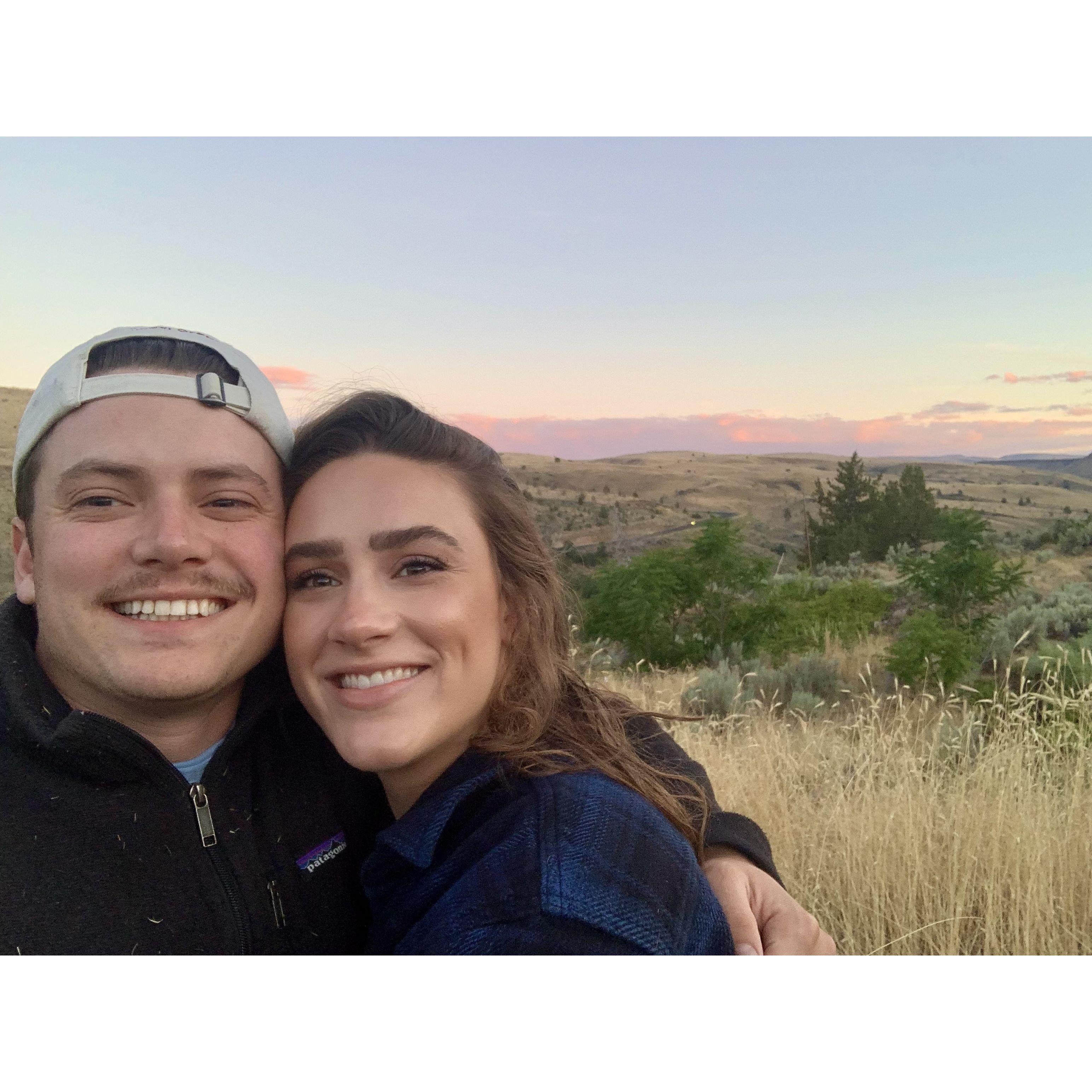 First summer in Maupin, OR together! We spent many weekends in Maupin that summer rafting and running.