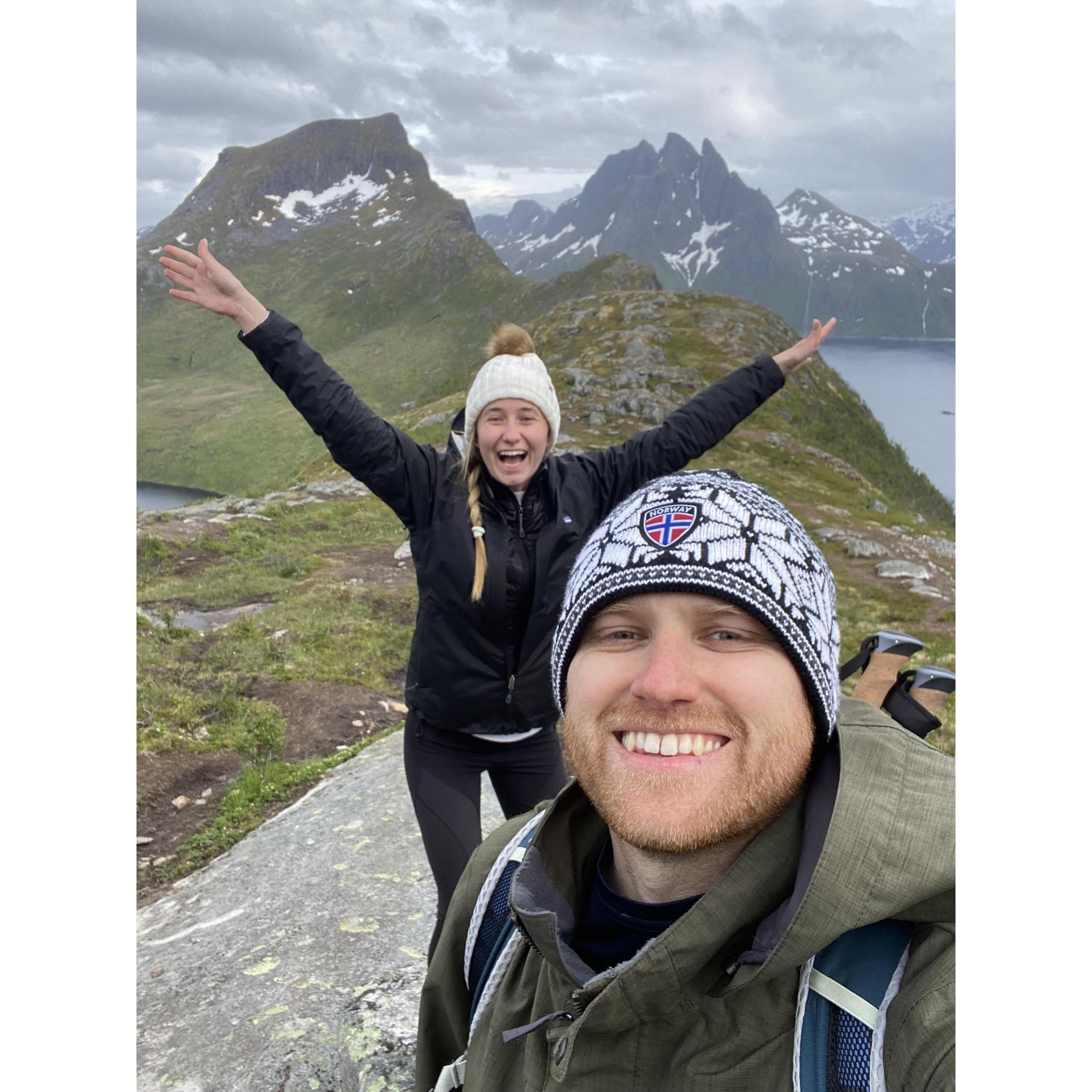 Hiking across the Lofotens, Norway