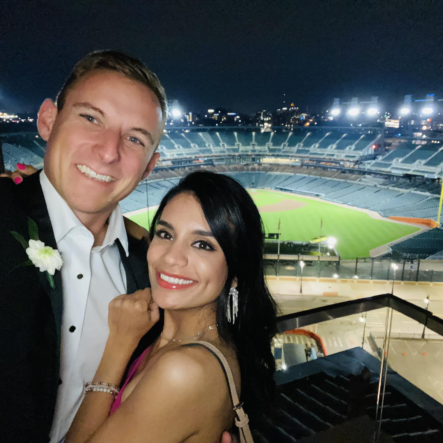 Tough to beat the rooftop view from Jim and Lindsey's wedding afterparty!