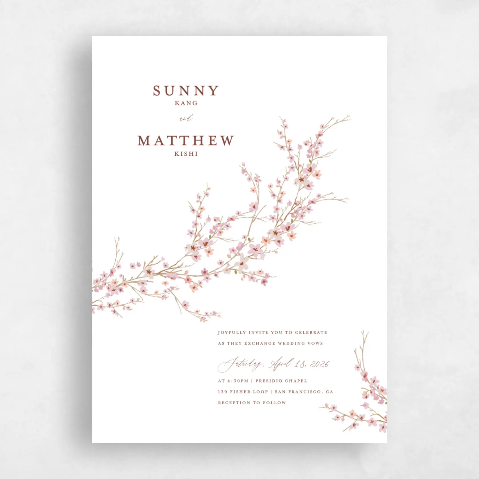 Invitation - Sakura Portrait preview