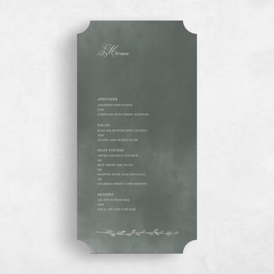Green Ticket Wedding Menu - Dubuque