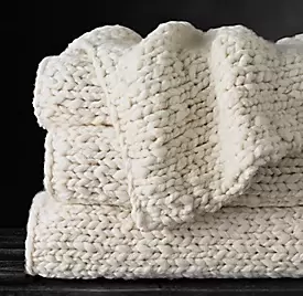Chunky Hand-Knit Throw
