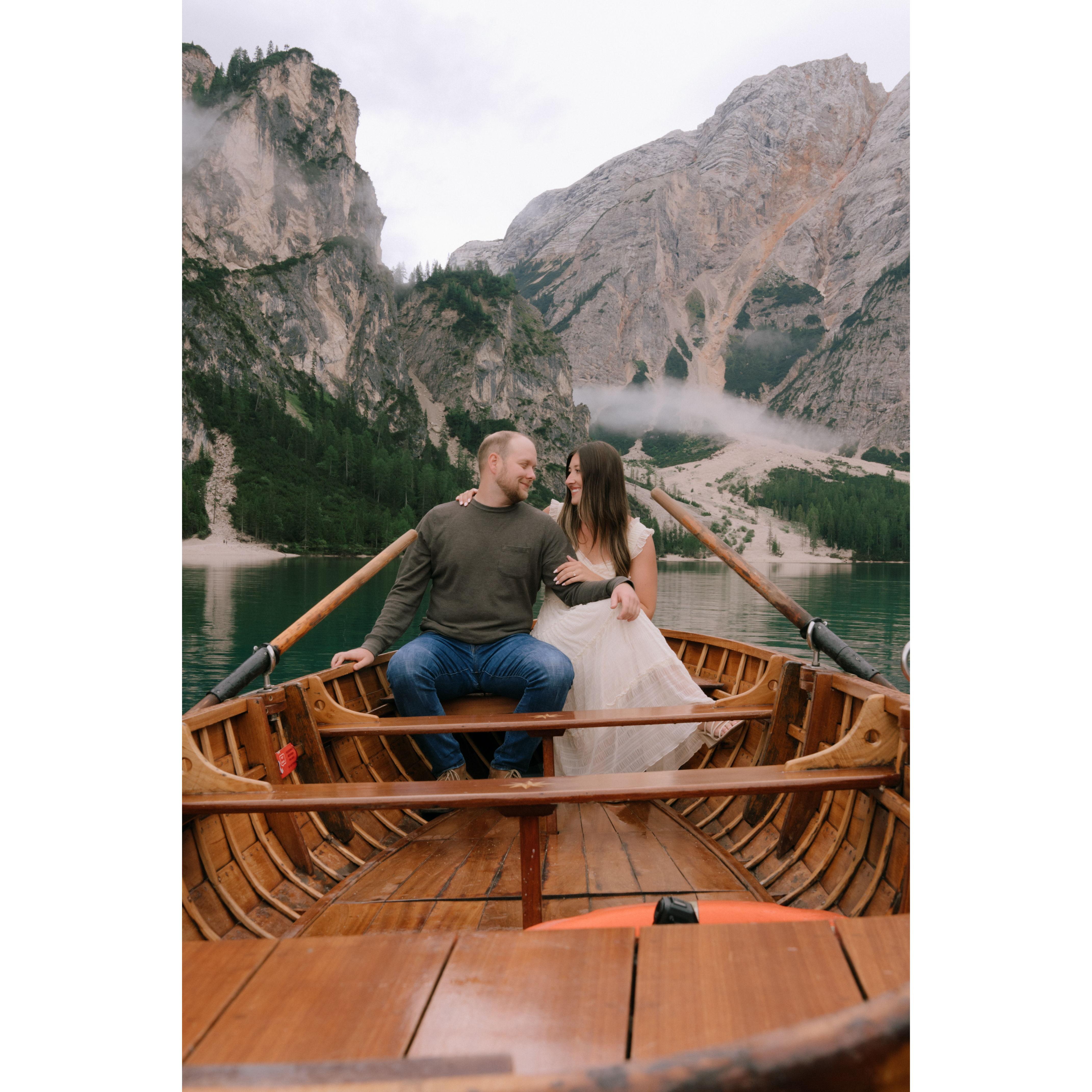 engagement photos on Lago di Braies, Dolomiti, Italy!!!