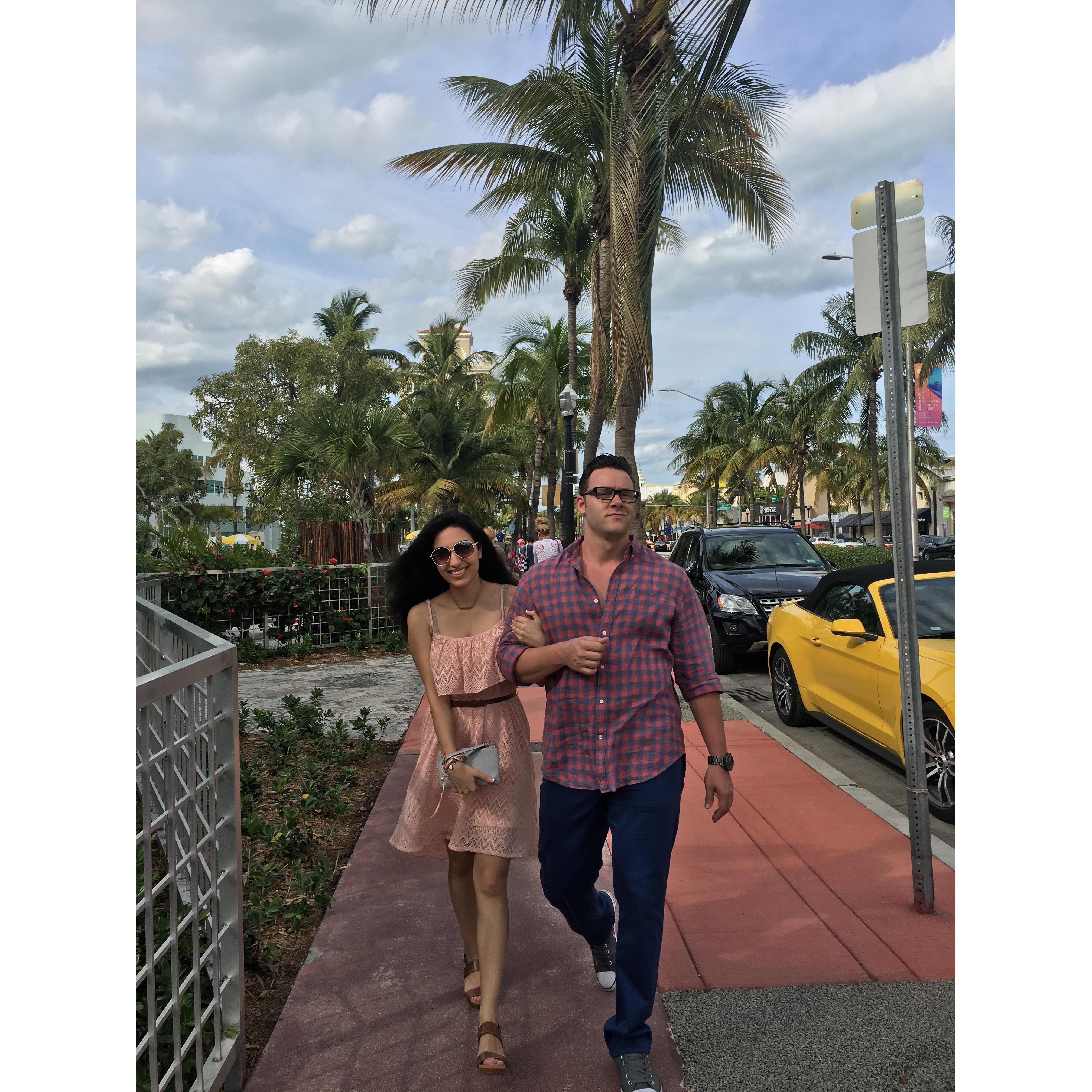 For Wes's birthday, we went down to Miami, Florida.