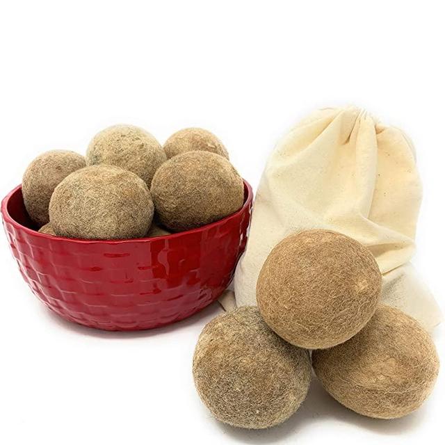 Alpaca Home - 100% Alpaca Wool Dryer Balls - Felted - Set of 3 - Made in The USA - Reusable, Hypo-Allergenic, Chemical Free, All Natural, Decreases Drying Time, Fabric Softener Dryer Sheet Replacement