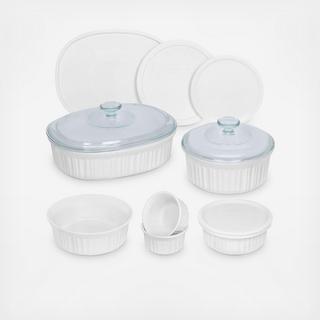 French White 12-Piece Round & Oval Bakeware Set