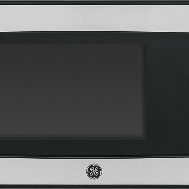 GE - 1.1 Cu. Ft. Mid-Size Microwave - Stainless steel