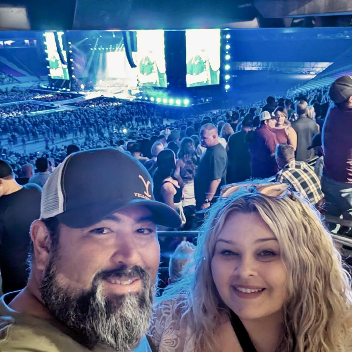 Luke Combs Concert - May 2023! The things this guy won't do for me... he got us different seats because I was uncomfortable and next to too many people still feeling a little sick.