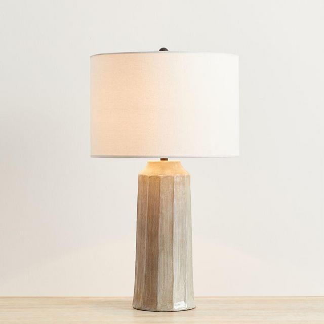 Ontario Ceramic 24" Table Lamp, Gray, Large
