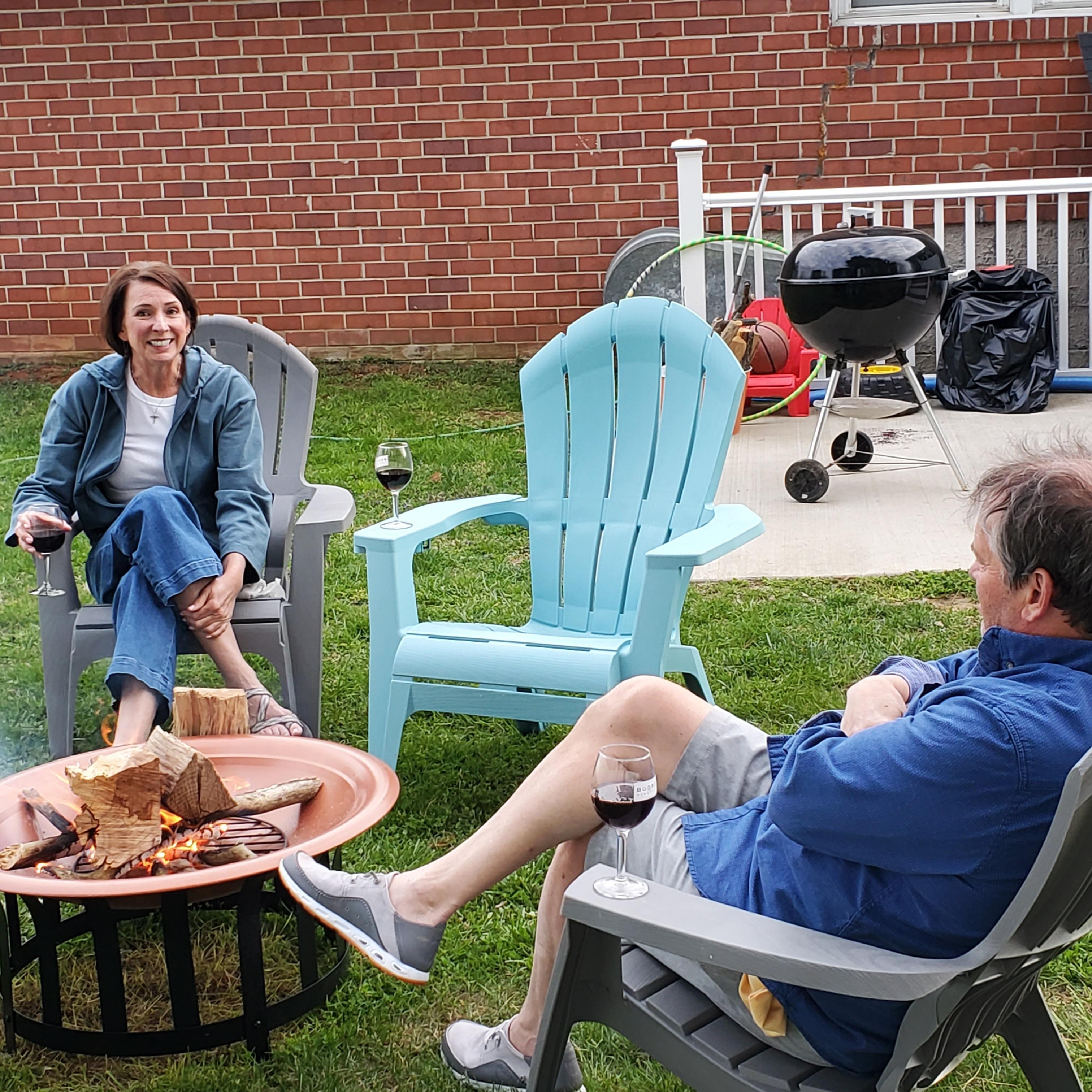 Firepit time at Susan's