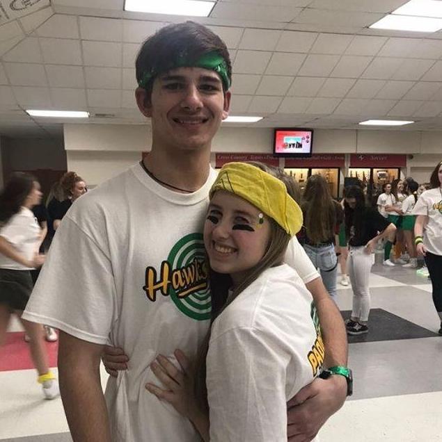 Our first time going to Battle for the Paddle together in high school which is a huge spirit competition :)