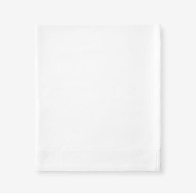 The Company Store - Legends Luxury Velvet Flannel Flat Sheet in White (King)