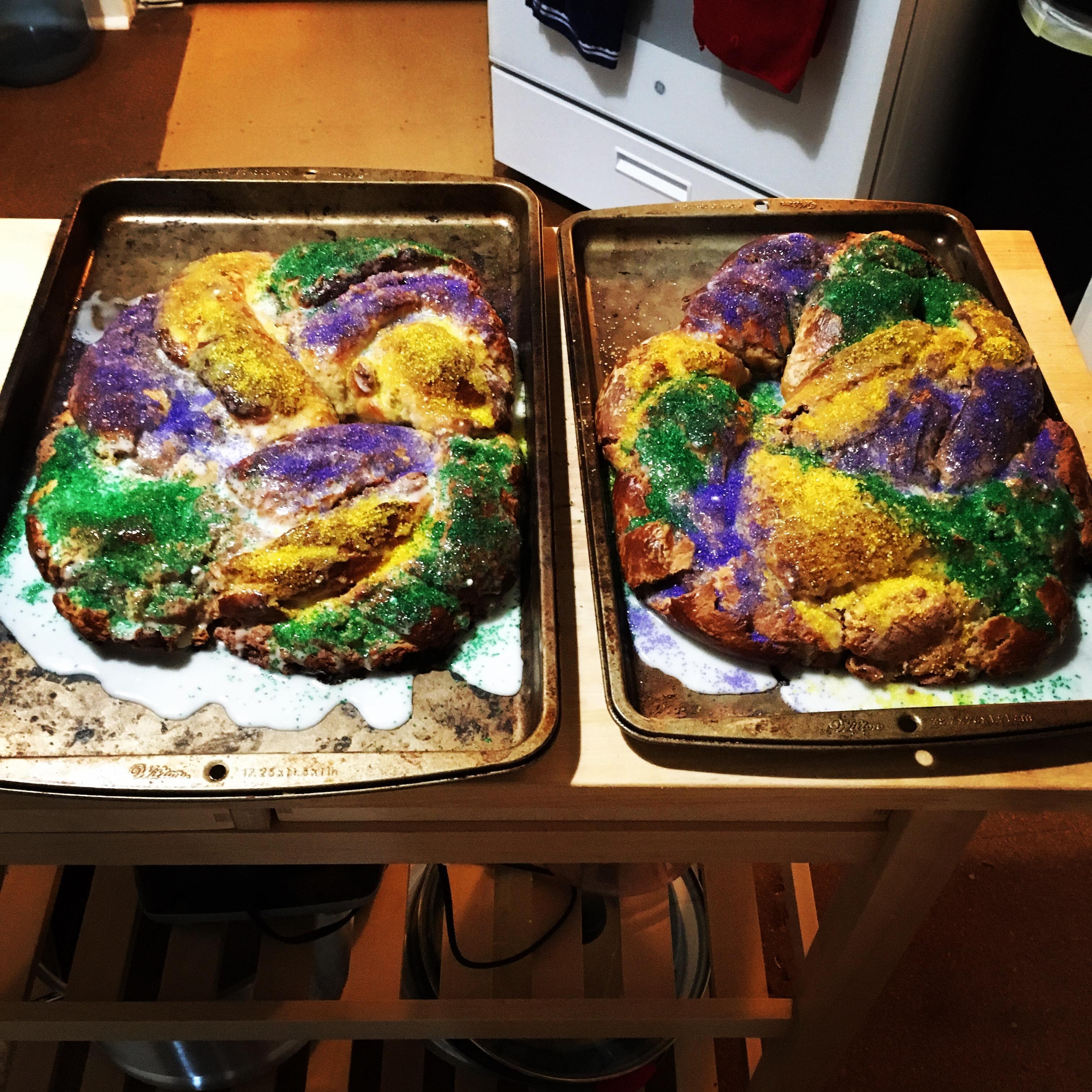Our homemade King cake masterpieces. Price on request